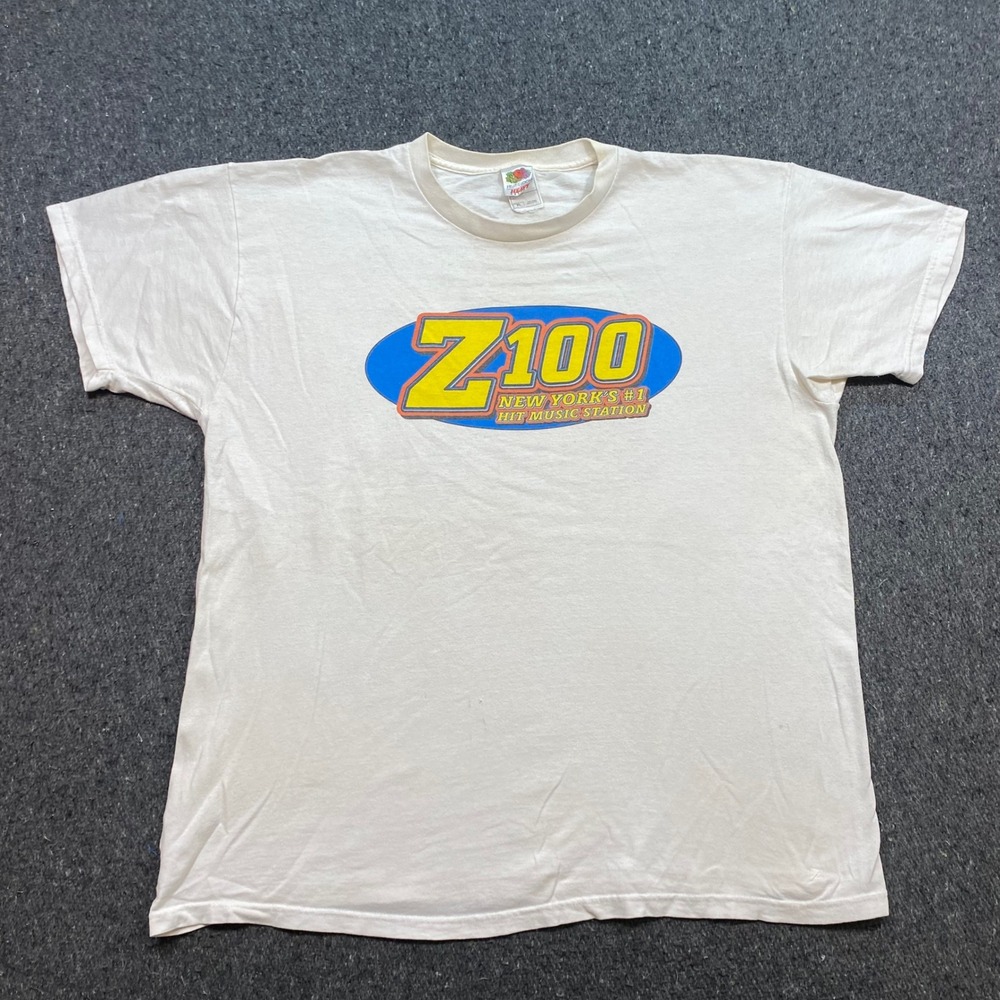 Z100 Radio TShirt Sz XL Mens White Streetwear Greg T Summer Big Wheel Tour 2004